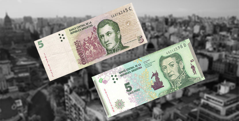 Saldrán de circulación los billetes de 5 pesos argentinos